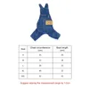 Fashion Pet Jean overalls voor honden zachte denim Franse bulldog kleding puppy kostuums voor kleine middelgrote honden jeans shirt pants sets 240422