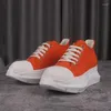 Sapatos casuais rmk owews masculino de tênis masculino plataforma laranja plataforma grossa