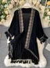 Women's Blouses Dames Chiffon Cardigan Zomer kwastjes Mouw losse jas Vrouw Vintage borduurwerk strandjas boho outswear