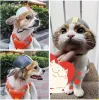 Capas Atuban Casco de casco para perros Casco para mascotas para una gorra de seguridad dura de gato de perro pequeño con protección de la cabeza de correa ajustable para montar el cachorro