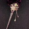 Hårklipp 2024 Fancy Colorful Flower Hollow Clip Accessories Women Fashion Rhinestone Hairpin Headwear Jewelry