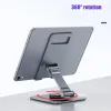 Standlar 360 Rotasyon Ayarlanabilir Katlanabilir Alüminyum Alaşım Metal Tablet Stand Braketi Çok Fonksiyonlu Antislip Taşınabilir Masa Tutucu