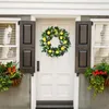 Fleurs décoratives couronne de printemps pour la porte d'entrée de la porte d'entrée fleur artificielle avec