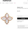 Farfetch Roberto Coin-Perlmutt-Mutter-Prinzessin Blume Customized Luxus Fine Juwely Designer Brand Logo mit Box K Gold Valentines Geburtstag Geschenke