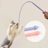 Speelgoed gesimuleerde muis staart kat speelgoed katten teaser grappige stick siliconen lang staart huisdier interactief speelgoed voor katten kitten jagen beoordelingen