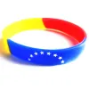 Bracciali da 300 pezzi bandiere di campagna venezuela stelle braccialetti di gomma silicone