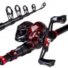 Accessori Proberos Fishing Bel Reel 7.2: 1 bobina di esca ad alta velocità 2,1m in fibra di carbonio telescopico a canna combinata esca per gancio kit gancio