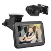 شاشات مراقبة سيارة الطفل شاشة 1080 بكسل شاشة عالية الدقة للمقعد الخلفي للطفل مقعد 150 درجة على نطاق واسع في رؤية ليلية مرآة سيارة مرآة السيارة