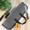 Speicherchef Messerbeutel Küche Rollenbeutel Heavy Dut Wached Canvas Chef Messertasche Küche Rollenbeutel tragbares haltbares Aufbewahrungscamping