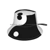 Bérets yin yang masque minimal masque chapeau de seau capot de soleil porter la mode pêcheur extérieur pliable noir et blanc