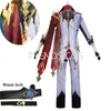 Anime kostymer tartaglia cosplay come childe full set peruk örhängen hallown big size tartaglia outfits komiska con y240422