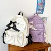 Sacs d'école Fashion Nylon Sac à dos Femmes s'incliner grand sac à bandoulière pour les adolescentes Backapck Femme