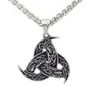 Hanger kettingen Noordse stijl Viking Celtic Knot Triangle ketting voor mannen retro amulet sieraden cadeaupendant2686