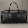 BASSE UNIMENTE Guida da viaggio in pelle autentica Duffel grande capacità di viaggio Black Man Black Weekend Borse Carry On Bagugh Fitness Bag Sport Bag Sport