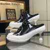 Dress Shoes Air Mesh Hollow Slingback Pumps Round Toe Strange Style Cross Tied Patchwork Women Sneakers Slip On Mixed Colors Casual