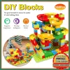 Blocks 165330PCS Marble Race Run Block Maze Ball Track Building Blocks DIY Funnel Slide Assemble Bricks Block Toy For Children Gift