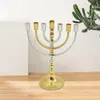 Posiadacze świec Manukkah Menorah Stand Holder 7 Oddział dla Mantel