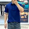 MENS POLOS SPRING OCH SUMMER Business Casual Brunello Short Sleeve T-shirt Cucinelli Black Blue and White