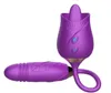 Toy sexuel rose pour les femmes - Rythme avec vibratrice de léchage de la langue pour femmes G Spot Stimulation du mamelon, vibratrice vibrante rechargeable vibrateur clitoridal