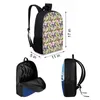 Sacs d'école yikeluo mode coloré Boho Butfly Imprimer un sac de carnet de grande capacité pour les adolescents insectes épaule sac à dos