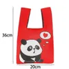 sac à main en tricot en tricot en tricot portable Panda Boîte à cadeaux Sacs Bages de magasin réutilisables H6AV #