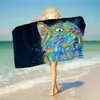 Anpassad 3D Bath Beach Handduk Polyester Square Funny Picture Customization Microfiber Outdoor Living Room Home Deced Swimming Gifts 240422