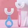 Baby Kids Teethers U Shaped Toothbrush Toddler Teeth Clean Silicone Brush for Ages years Oral Care U Shape Toothbrush ZZ