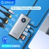 HUBS ORICO USB C Centra typu C do HDmicompatible USB 3.0 Adapter Ethernet Port Docking Station dla MacBook Air M1 M2 USB Rozdzielacz USB