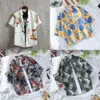 メンズ・韓国語の韓国語版セクシーなビーチルーズと太陽の証拠ハワイアンジャケットのための花柄のハルク半袖シャツ