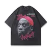 Frog Drift Fashion Vintage Loose Basketball Graphic Retro Washing Summer the Worm Dennis Rodman tee Theirt Tops Men 240409