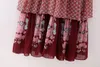 Wholesale Summer Style Womens Printed Layered Ruffled Dress