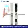 Control Waterproof European Style Bluetooth fingerprint access electronic Smart door lock For Aluminum Glass Door