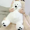 Puppen Polar Bear Puppe süße Plüsch gefüllte Spielzeugjungen Schlafpartner Home Dekoration kreative weiche Kissen Mädchen Geburtstag Geschenk