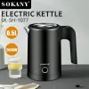 Kettles 0.5L Small Electric Tea Kettle, Double Wall Hot Water Boiler, Portable Travel Electric Kettle Fast Boil for Tea and Coffee