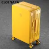 Luggage COLENARA 20"24"26"29 Inch The New Suitcase Universal Aluminum Frame Trolley Case with Portable Boarding Code Box Ladies Luggage