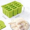 Moldes para hornear Molde de helado de silicona con herramientas Palabres de madera Diy Jugo de frutas Cubas Maker Papsicle Mould