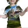 T-shirty Horizon Zakazana West T Shirt for Children Boys Haruku 3d T Shirt Summer Kids Tshirt Tshirt Cartoon Baby Tshirts