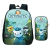 Ryggsäck 2st/ställer in Octonauts småbarn dagispåsar barn skola penna väskor flickor tecknad bokväskor barn mochila