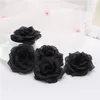 Fleurs décoratives 100pcs 8cm 22Colors Silk Rose Flower Head artificiel faux mur de mariage ACCESSOIR