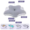 Memory Foam Pillows Butterfly Shaped Relaxing Cervical Slow Rebound Neck Pillow Pain Relief Sleeping Orthopedic Beding 240411