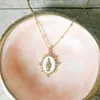 ペンダントネックレスDplaopa 925 Sterling Silver Gold White Lady Lourdes Pendant Necklace Virgin Mary Long Chain Beads Women Spring Necklace 2023 240419