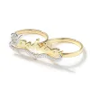 Anelli personalizzati Nome letteratura anello a doppio colore incisione del cuore Nome anello della targhetta a due dita lettere donne anelli