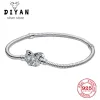 Strands Fashion Charm Hot Sell 925% Fit Original Sterling Silver Everything Match Temperamento Pulsero Mujeres DIY Joyas finas