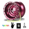 Yoyo Yoyo Magic Yoyo Yoyo che non risponde Yoyo con palla con mosaico straordinario yoyo resistente facile installa rossa