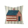 4 juli kudde täcker 18x18 kast kudde fall vintage amerikansk flaggdekoration stjärna självständighetsdag skylt kudde täcke heminredning bomullslinne för soffa soffa