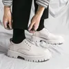 Casual schoenen heren oxford mode streetwear voor mannen hoogwaardige lederen dik platform ontwerper formele schoen