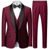 3 pezzi set da uomo blazer cappotto / maschio slim fit color coat coat colet tux pantaloni per smoking gilet wedding wedding 240417