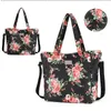 Bolsa 2024 Moda Mulheres Bandeira Big Size Tote Ladies Printing Casual Flor Nylon ombro Mensageiro da praia Bolsa feminina