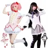 애니메이션 의상 마법의 소녀 Puella Magi Madoka Magica Homura Akemi Kaname Madoka Cosplay Mahou Shoujo Full Set Y240422를위한 유니폼과 싸우고 있습니다.