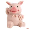 Te husdjur IVITA 100% Sile Reborn Piglet Dolls Soft Realistic Art Mini Toys For Children Christmas Doll Gift Drop Delivery Home DHG2S